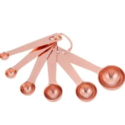 6 stk./sæt rustfri stål måleskeer tørre og flydende ingredienser madlavning bageværktøj Online