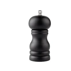 4 tommer sort træ manuel justerbar peberkværn - Perfekt til krydderier og havsalt Online