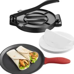 10 Tommer Tortillapresse, Chapati Dej Maskine, Kraftig Støbejern, Roti Fremstilling Clearance