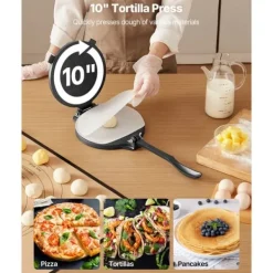 10 Tommer Tortillapresse, Chapati Dej Maskine, Kraftig Støbejern, Roti Fremstilling Clearance