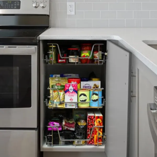 2 Udtrækkelige Trådkurve - 60 cm (B) | Køkkenkasser, Opbevaring Best