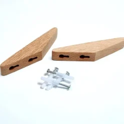 6 vægkroge i træ 14,2*4,4*2,1 cm, minimalistiske egetræskroge, brugt til ophængning af håndklæder til badeværelset. Hot