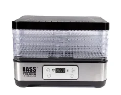 Dehydratorer>300 W svampe-, frugt- og grøntsagstørrer med justerbare bakker. Stort kammer