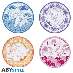 Abysse POKEMON - sæt med 4 tallerkener - japansk stil Discount