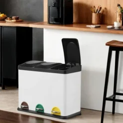 Affaldsbeholder 3 rum, affaldssorteringssystem køkken, affaldsbeholder Clearance