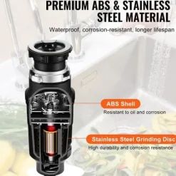 Affaldsbortskaffelse 1/2 HK, Kontinuerlig madaffaldsafvisning, 3820 RPM, EZ Connect, effektiv og nem installation. Discount