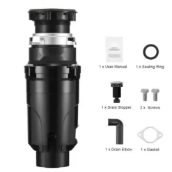 Affaldsbortskaffelse 1/2 HK, Kontinuerlig madaffaldsafvisning, 3820 RPM, EZ Connect, effektiv og nem installation. Discount