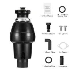Affaldsbortskaffelse 3/4 HP, Kontinuerlig madaffaldsdispenser, 3930 RPM, EZ Connect, kraftfuld, effektiv og nem installation Discount