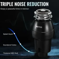 Affaldskværn, 18.5x18.5x37 cm, rustfrit stål Sale