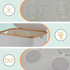 Affaldssorteringsbeholder, 68,5x57x37 cm, 80x57x37 cm Discount