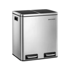 Affaldssorteringssystem 30 liter (2 x 15 L), 41 x 47 x 36 cm (B x H x D) Indvendige spandmål: 26,5 x 40,5 x 18 cm (B x H x D) Lågmål når helt åbent Sale