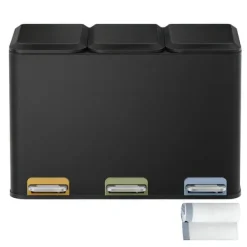 Affaldssorteringsspande>Affaldsspand, 60.5x38.8x42.7 cm, Sort