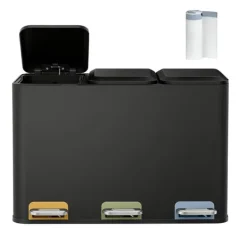 Affaldssorteringsspande>Affaldsspand, 60.5x38.8x42.7 cm, Sort