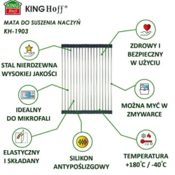 Afløbsrør, stålrist til vask 45x32cm KINGHOFF KH-1903