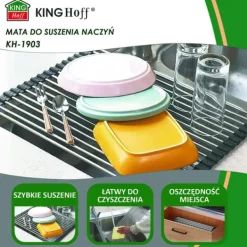 Afløbsrør, stålrist til vask 45x32cm KINGHOFF KH-1903