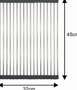 Afløbsrør, stålrist til vask 45x32cm KINGHOFF KH-1903