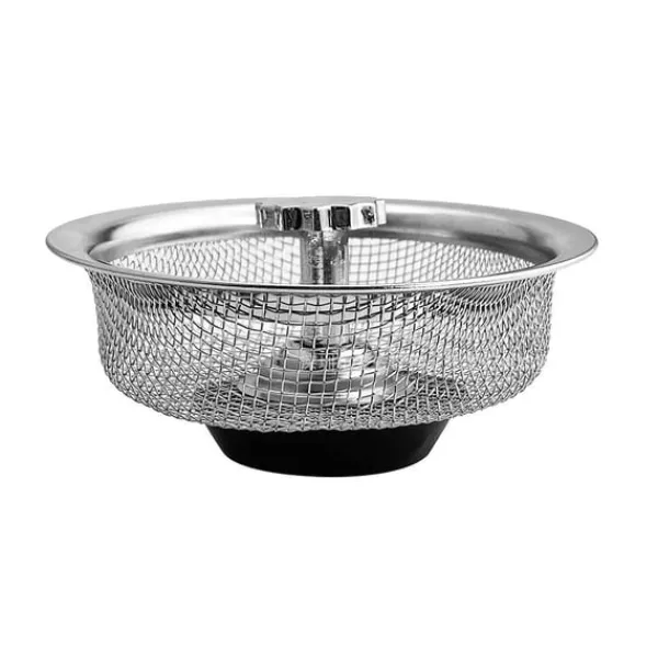 Afløbssi - si med prop og håndtag til vask rustfrit stål Sølv 1-pack Clearance