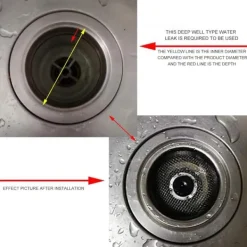 Afløbssi - si med prop og håndtag til vask rustfrit stål Sølv 1-pack Clearance