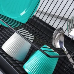 Afløbsskål til tallerkener, bestik, tallerkener, to niveauer, to-lags, stående Online