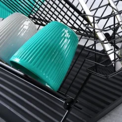 Afløbsskål til tallerkener, bestik, tallerkener, to niveauer, to-lags, stående Online