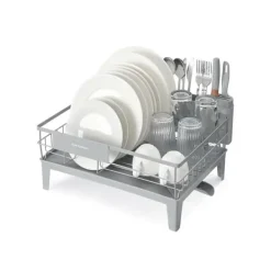 Aftapningsstativ med drypbakke og bestikholder - Stål - Duegrå New