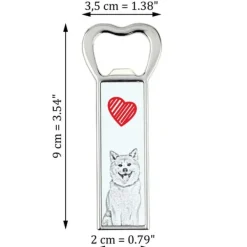 Akita, Akita Inu - flaskeåbner med en hund, personlig køleskabsåbner, unik gave til en mand fra Art-Dog