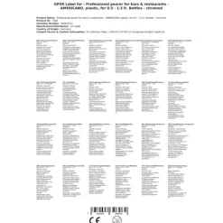 AMERICANO - professionel plasthælder til 0,5 - 1,5 l. Flasker - forkromet Sale