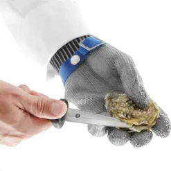 Anti-cut ovnhandske i rustfrit stål, størrelse L - Hendi 556672 Discount