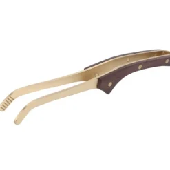 Tefiltre>Anti-hot Træ Messing Teklips Skridsikker Tesæt Pincet Te Ceremoni Tilbehør Husholdning (Ibenholt)