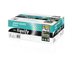 Aftørringspapir>Ark papir Liquify/2-lags/20,6x24cm/3750 l/vandopløselig PT, Satino