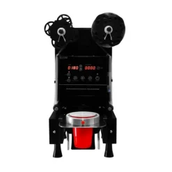 Automatisk Boba Cup Sealer 500W & Bubble Tea Shaker GRATIS filmæske 500-650 kopper i timen Plastpapir 90/95 mm Diameter rustfrit stål Sale