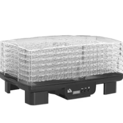 Automatisk døråbner 550 W, 40–70 °C, 6 højdejusterbare bakker, 48-timers timer, sort Clearance