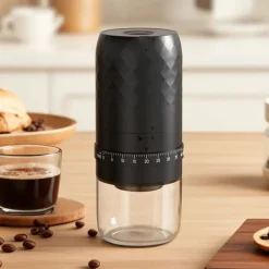 B2 elektrisk kaffekværn med keramisk kværn, Type-C genopladelig, med rensebørste Hot