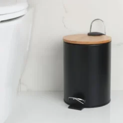 Viking Choice Badeværelses skraldespand 3L med bambus låg Sale