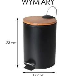 Viking Choice Badeværelses skraldespand 3L med bambus låg Sale