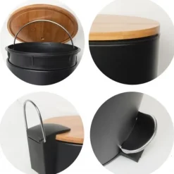 Viking Choice Badeværelses skraldespand 3L med bambus låg Sale