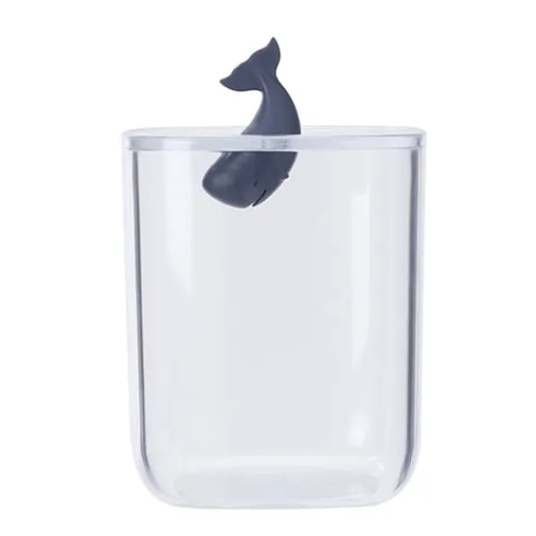 Tefiltre>Badrumsbehållare Multifunktionstransparenta bomullspinnar Förvaringsbehållare med lock för hemval