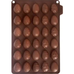 Bageform til småkager, praliner, silikone, brun, æg, SILLINIE ORION 154407 Clearance