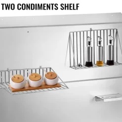 Bagplade til emhætte 36 x 33,9 tommer i rustfrit stål med hylde. Hold din køkkenvæg pæn med denne stilfulde stænkplade. New