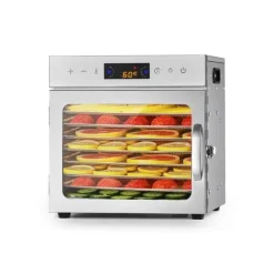 Dehydratorer>8-bakke Mad Dehydrator, Rustfrit Stål 400W, Jerky og Frugt Tørringsmaskine