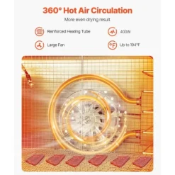 Dehydratorer>8-bakke Mad Dehydrator, Rustfrit Stål 400W, Jerky og Frugt Tørringsmaskine