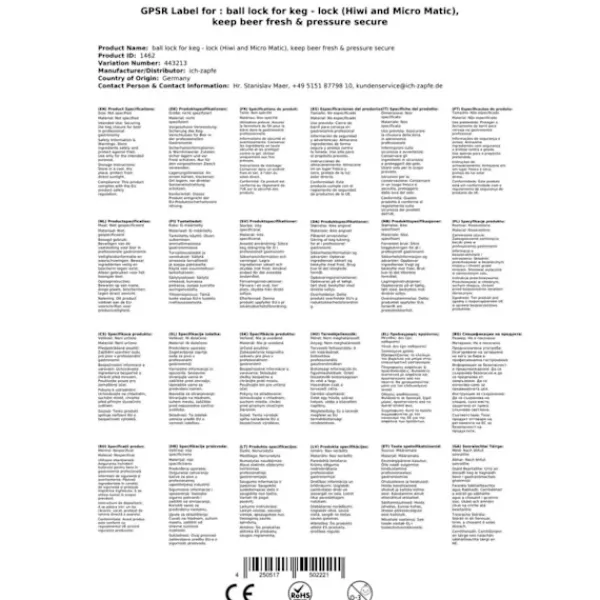 Flaskepropper>Ballistisk beskyttelse af fustage - lukning (Hiwi og Micro Matic)