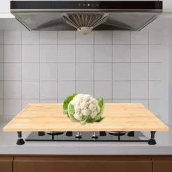 Skærebrætter>Bambus kogeplade-/komfurafdækning - Skærebræt - Rektangulær - 75 x 54 x 10 cm - Til hjem og små lejligheder - Rød