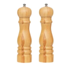Bambus krydderikværnsæt, salt- og peberkværne, 2 dele