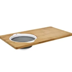 Skærebrætter>Bambus skærebræt med foldbar si 49,5x28 cm