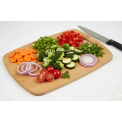 Bambus skærebrætsæt, 3 dele, let at rengøre