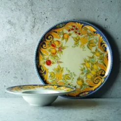 Barocco porcelæn pizza tallerken, diameter. 31 cm - sæt med 6 stk. Clearance