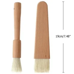 BBQ pensler - sæt med 2, træhåndtag, til olie, sauce, grill, bagning, kager Discount