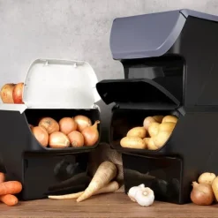 Beholder til grøntsager, frugter, løg, kartofler, hvidløg, køkkenopbevaring Best