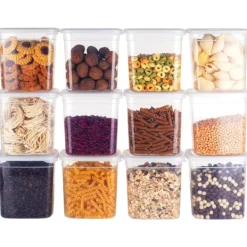 Beholdere til løse produkter med låg 1,85 l 12 stk. Discount